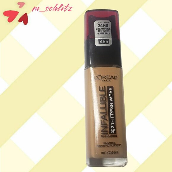 L'Oreal Infallible 24HR Fresh Wear Foundation, 455 Natural Buff - Picture 1 of 1